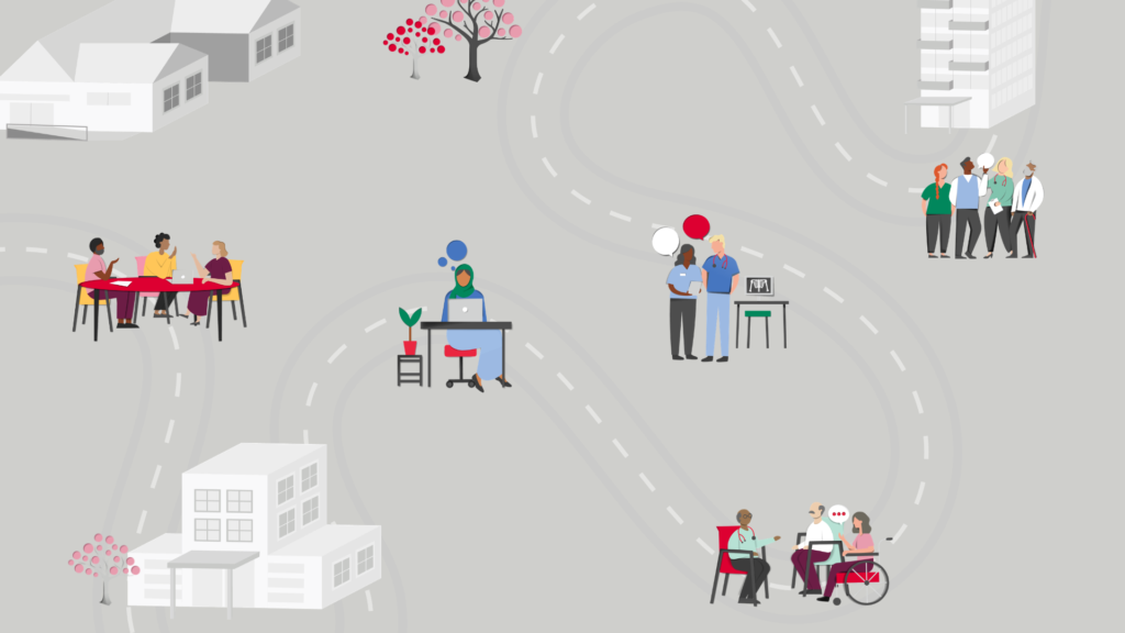 Interactive digital roadmap to show how people are placed at the heart of the work of THIS Institute.